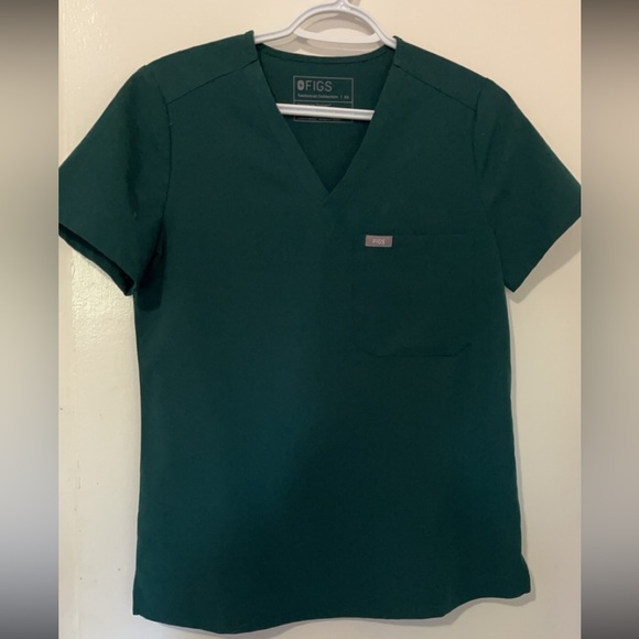Forest green Catarina one pocket scrub top - Xs ** BRAND NEW condition ** - Picture 2 of 2